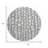 8' Gray And Ivory Cobblestone Washable Round Rug With UV Protection