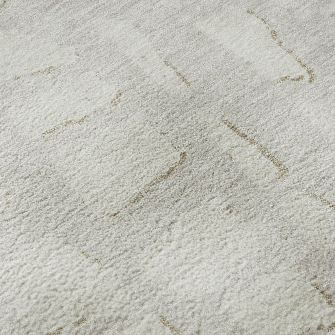 5' X 8' Ivory And Beige Cobblestone Washable Area Rug With UV Protection