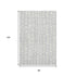 8' X 10' Silver And Ivory Cobblestone Washable Area Rug With UV Protection
