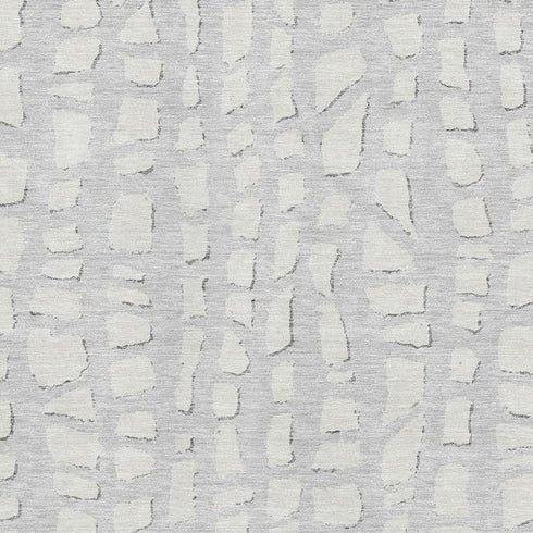 8' X 10' Silver And Ivory Cobblestone Washable Area Rug With UV Protection
