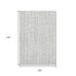 9' X 12' Silver And Ivory Cobblestone Washable Area Rug With UV Protection