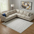9' X 12' Silver And Ivory Cobblestone Washable Area Rug With UV Protection