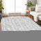 9' X 12' Silver And Ivory Cobblestone Washable Area Rug With UV Protection