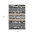 9' X 12' Black Silver And Brown Striped Washable Area Rug With UV Protection