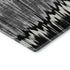 9' X 12' Black Silver And Brown Striped Washable Area Rug With UV Protection
