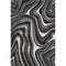 8' X 10' Black Gray And White Marble Washable Area Rug With UV Protection