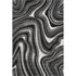 8' X 10' Black Gray And White Marble Washable Area Rug With UV Protection