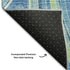 5' X 8' Blue Green And Ivory Marble Washable Area Rug With UV Protection
