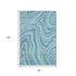 8' X 10' Blue Green And Ivory Marble Washable Area Rug With UV Protection