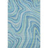 8' X 10' Blue Green And Ivory Marble Washable Area Rug With UV Protection