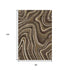 8' X 10' Brown Beige And Taupe Marble Washable Area Rug With UV Protection