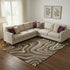 8' X 10' Brown Beige And Taupe Marble Washable Area Rug With UV Protection