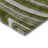 8' Olive Green Ivory And Gray Marble Washable Round Rug With UV Protection