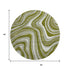 8' Olive Green Ivory And Gray Marble Washable Round Rug With UV Protection