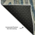 8' X 10' Teal Ivory And Taupe Marble Washable Area Rug With UV Protection