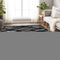 9' X 12' Black Ivory And Gray Abstract Washable Area Rug With UV Protection