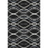 9' X 12' Black Ivory And Gray Abstract Washable Area Rug With UV Protection