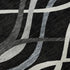9' X 12' Black Ivory And Gray Abstract Washable Area Rug With UV Protection