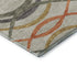 5' X 8' Orange Ivory And Gold Abstract Washable Area Rug With UV Protection