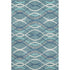 8' X 10' Teal Ivory And Gray Abstract Washable Area Rug With UV Protection