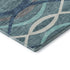8' X 10' Teal Ivory And Gray Abstract Washable Area Rug With UV Protection