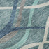 8' X 10' Teal Ivory And Gray Abstract Washable Area Rug With UV Protection