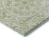 8' X 10' Artichoke Green And Ivory Medallion Washable Area Rug With UV Protection