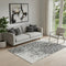 5' X 8' Black And Ivory Medallion Washable Area Rug With UV Protection