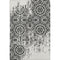 8' X 10' Black And Ivory Medallion Washable Area Rug With UV Protection