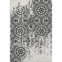 8' X 10' Black And Ivory Medallion Washable Area Rug With UV Protection