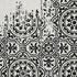 8' X 10' Black And Ivory Medallion Washable Area Rug With UV Protection