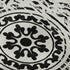 8' X 10' Black And Ivory Medallion Washable Area Rug With UV Protection