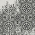 8' X 10' Black And Ivory Medallion Washable Area Rug With UV Protection