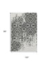 8' X 10' Black And Ivory Medallion Washable Area Rug With UV Protection