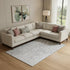 8' X 10' Silver And Gray Medallion Washable Area Rug With UV Protection