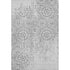 8' X 10' Silver And Gray Medallion Washable Area Rug With UV Protection