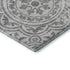 8' X 10' Silver And Gray Medallion Washable Area Rug With UV Protection