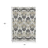 5' X 8' Black Beige And Gold Medallion Washable Area Rug With UV Protection