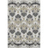 5' X 8' Black Beige And Gold Medallion Washable Area Rug With UV Protection