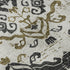 5' X 8' Black Beige And Gold Medallion Washable Area Rug With UV Protection