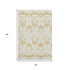 5' X 8' Gold And Beige Medallion Washable Area Rug With UV Protection