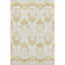 5' X 8' Gold And Beige Medallion Washable Area Rug With UV Protection