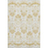 5' X 8' Gold And Beige Medallion Washable Area Rug With UV Protection
