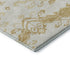 5' X 8' Gold And Beige Medallion Washable Area Rug With UV Protection