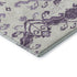 5' X 8' Purple And Ivory Medallion Washable Area Rug With UV Protection