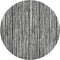 8' Black And Ivory Striped Washable Round Rug With UV Protection