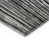 8' Black And Ivory Striped Washable Round Rug With UV Protection