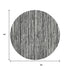 8' Black And Ivory Striped Washable Round Rug With UV Protection