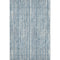 8' X 10' Blue And Ivory Striped Washable Area Rug With UV Protection