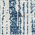 8' X 10' Blue And Ivory Striped Washable Area Rug With UV Protection